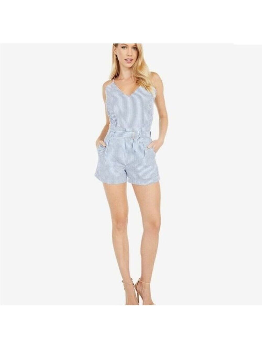 Bishop & Young Britta Striped Belted Shorts